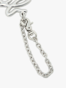 To b. by agnès b. ”To b.”ロゴ メタル キーチャーム シルバー