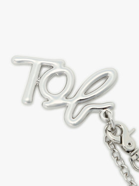 To b. by agnès b. ”To b.”ロゴ メタル キーチャーム シルバー
