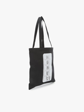 FEMME ウィメンズ 【by R 限定品】agnes b. フォトプリント コットン トートバッグ "Glacon" ブラック