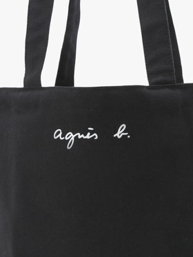 FEMME ウィメンズ 【by R 限定品】agnes b. フォトプリント コットン トートバッグ "Glacon" ブラック