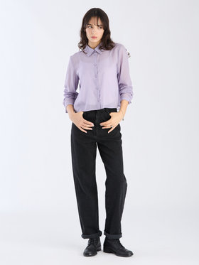 To b. by agnès b. 【Outlet】シアー コットン ロングスリーブ シャツ パープル系その他