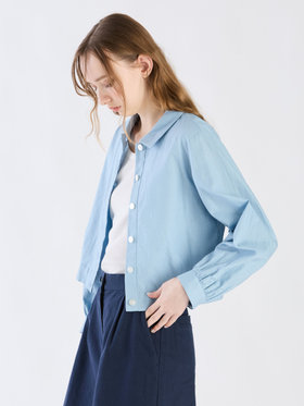 To b. by agnès b. 【Outlet】コットンリネンポプリンジャケット ブルー