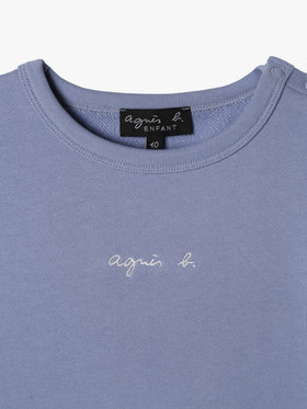 ENFANT ガールズ キッズ ロゴ コットン ノースリーブ ワンピース "Fily" ブルー系その他