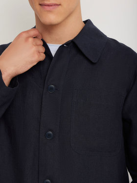 HOMME メンズ メンズ リネン 長袖 ジャケット "Sanshui" ブルー系その他