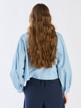 To b. by agnès b. 【Outlet】コットンリネンポプリンジャケット ブルー