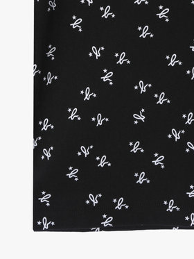 ENFANT ユニセックス キッズ 総柄プリント オーガニックコットン 半袖Tシャツ ブラック