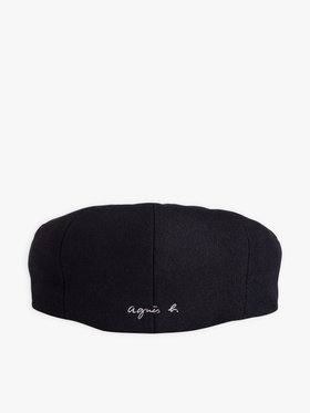 HOMME メンズ ウール ハンチング "Yann" ブラック