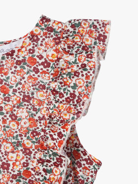 ENFANT ガールズ 【Outlet】キッズ フラワープリント コットン ノースリーブ ワンピース レッド系その他