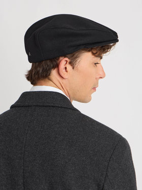 HOMME メンズ ウール ハンチング "Yann" ブラック