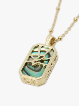 FEMME ウィメンズ ”b.”ロゴ アバロンシェル ネックレス ”Window Vistas” ゴールド