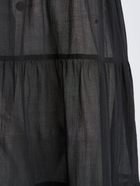 To b. by agnès b. 【Outlet】シアー コットン ロングワンピース ブラック