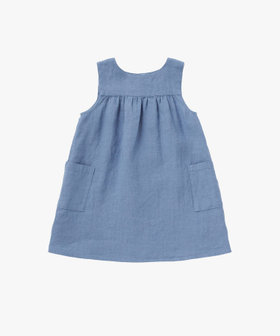 ENFANT ベビー ベビー リネン ノースリーブ ワンピース ネイビー
