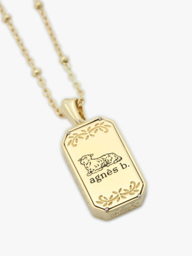 FEMME ウィメンズ ”b.”ロゴ アバロンシェル ネックレス ”Window Vistas” ゴールド