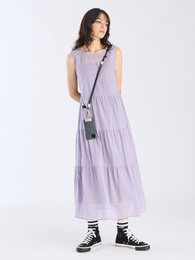 To b. by agnès b. 【Outlet】シアー コットン ロングワンピース パープル系その他