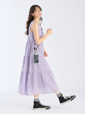 To b. by agnès b. 【Outlet】シアー コットン ロングワンピース パープル系その他