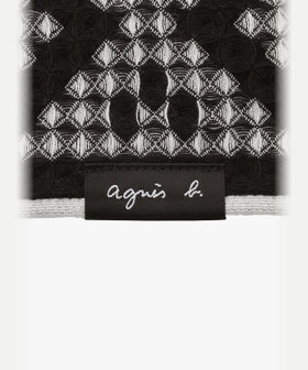 FEMME ウィメンズ ハニカム織 タオルハンカチ ブラック