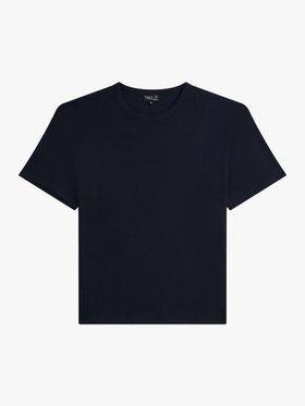 HOMME メンズ メンズ 透かし編み コットンジャージー 半袖 Tシャツ "Mark" ブルー系その他