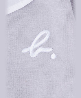 ENFANT ベビー ベビー "b." ロゴ コットン 長袖 コンビネゾン グレー