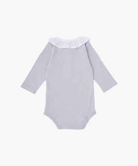 ENFANT ベビー ベビー "b." ロゴ コットン 長袖 コンビネゾン グレー