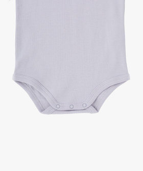 ENFANT ベビー ベビー "b." ロゴ コットン 長袖 コンビネゾン グレー