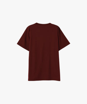 HOMME メンズ メンズ アイコニック コットン 半袖 Tシャツ "Lezard" ボルドー