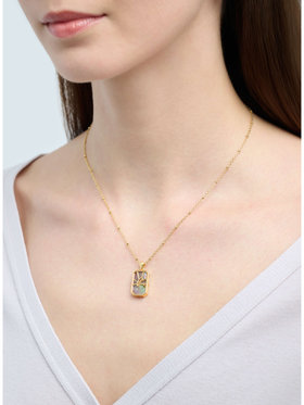 FEMME ウィメンズ ”b.”ロゴ アバロンシェル ネックレス ”Window Vistas” ゴールド