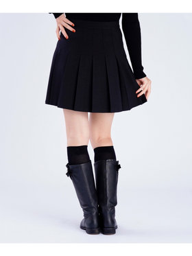 To b. by agnès b. プリーツ ミニスカート ブラック