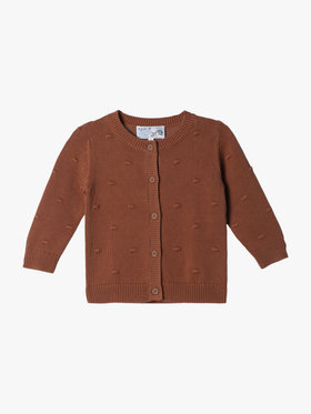 ENFANT ベビー 【Outlet】ベビー ドット コットン 長袖 カーディガン ピンクゴールド