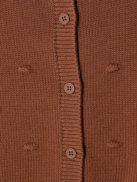 ENFANT ベビー 【Outlet】ベビー ドット コットン 長袖 カーディガン ピンクゴールド