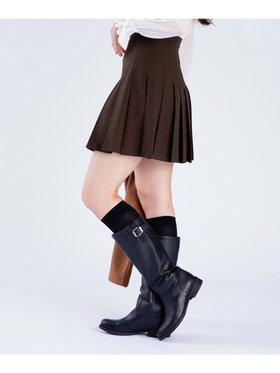 To b. by agnès b. 【Outlet】プリーツ ミニスカート ブラウン