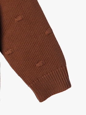 ENFANT ベビー 【Outlet】ベビー ドット コットン 長袖 カーディガン ピンクゴールド