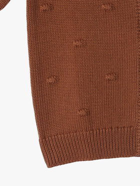 ENFANT ベビー 【Outlet】ベビー ドット コットン 長袖 カーディガン ピンクゴールド