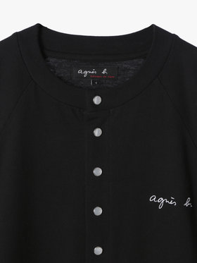 HOMME メンズ メンズ ロゴ 刺繍 コットン ブルゾン ”Senga” ブラック