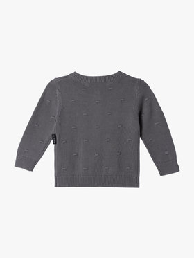 ENFANT ベビー 【Outlet】ベビー ドット コットン 長袖 カーディガン グレー