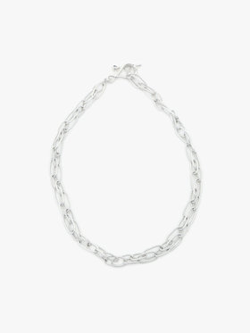 FEMME ウィメンズ ツイスト フープ ネックレス "Anchor Knot" シルバー