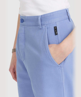 FEMME ウィメンズ コットン ワークパンツ "Peintre" ブルー