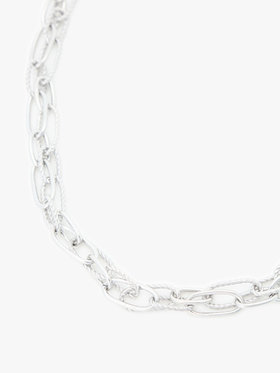 FEMME ウィメンズ ツイスト フープ ネックレス "Anchor Knot" シルバー