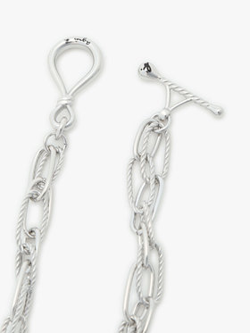 FEMME ウィメンズ ツイスト フープ ネックレス "Anchor Knot" シルバー