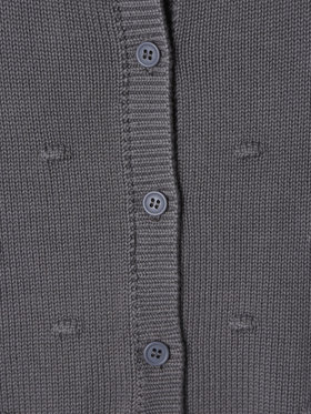 ENFANT ベビー 【Outlet】ベビー ドット コットン 長袖 カーディガン グレー