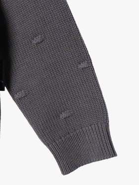 ENFANT ベビー 【Outlet】ベビー ドット コットン 長袖 カーディガン グレー