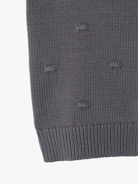 ENFANT ベビー 【Outlet】ベビー ドット コットン 長袖 カーディガン グレー