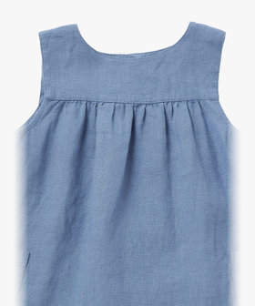 ENFANT ベビー ベビー リネン ノースリーブ ワンピース ネイビー