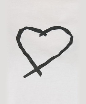 FEMME ウィメンズ アイコニック プリント コットン 半袖 Tシャツ "Sarajevo heart" ホワイト