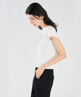 FEMME ウィメンズ アイコニック プリント コットン 半袖 Tシャツ "Sarajevo heart" ホワイト