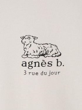 ENFANT ユニセックス キッズ ロゴ コットン 半袖 Tシャツ Agneau ベージュ