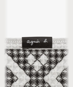 FEMME ウィメンズ ハニカム織 タオルハンカチ ブラック