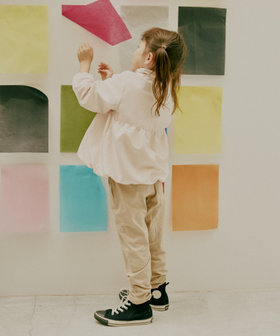 ENFANT ガールズ キッズ "b." ロゴ 長袖 ブルゾン “Kaze" ピンク系その他