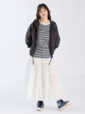 To b. by agnès b. 【Outlet】ナイロンパーカージャケット チャコールグレー