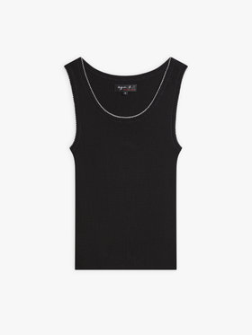 FEMME ウィメンズ 【Outlet】コットン ウール 長袖 リブ タンクトップ "Gaston Croquet" ブラック