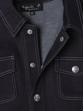 ENFANT ユニセックス キッズ デニムブルゾン ネイビー